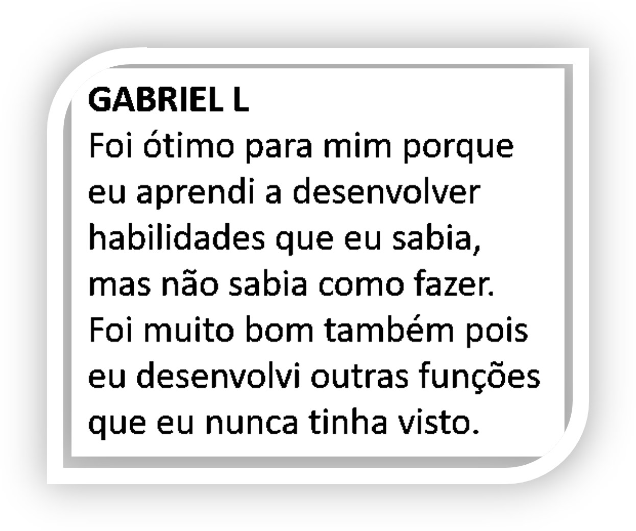 Depoimento via WhatsApp