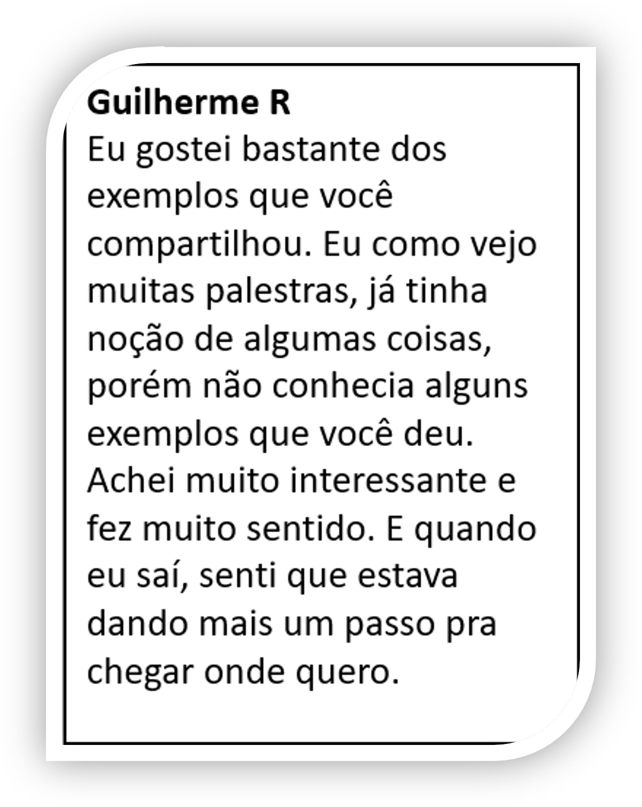 Depoimento via WhatsApp