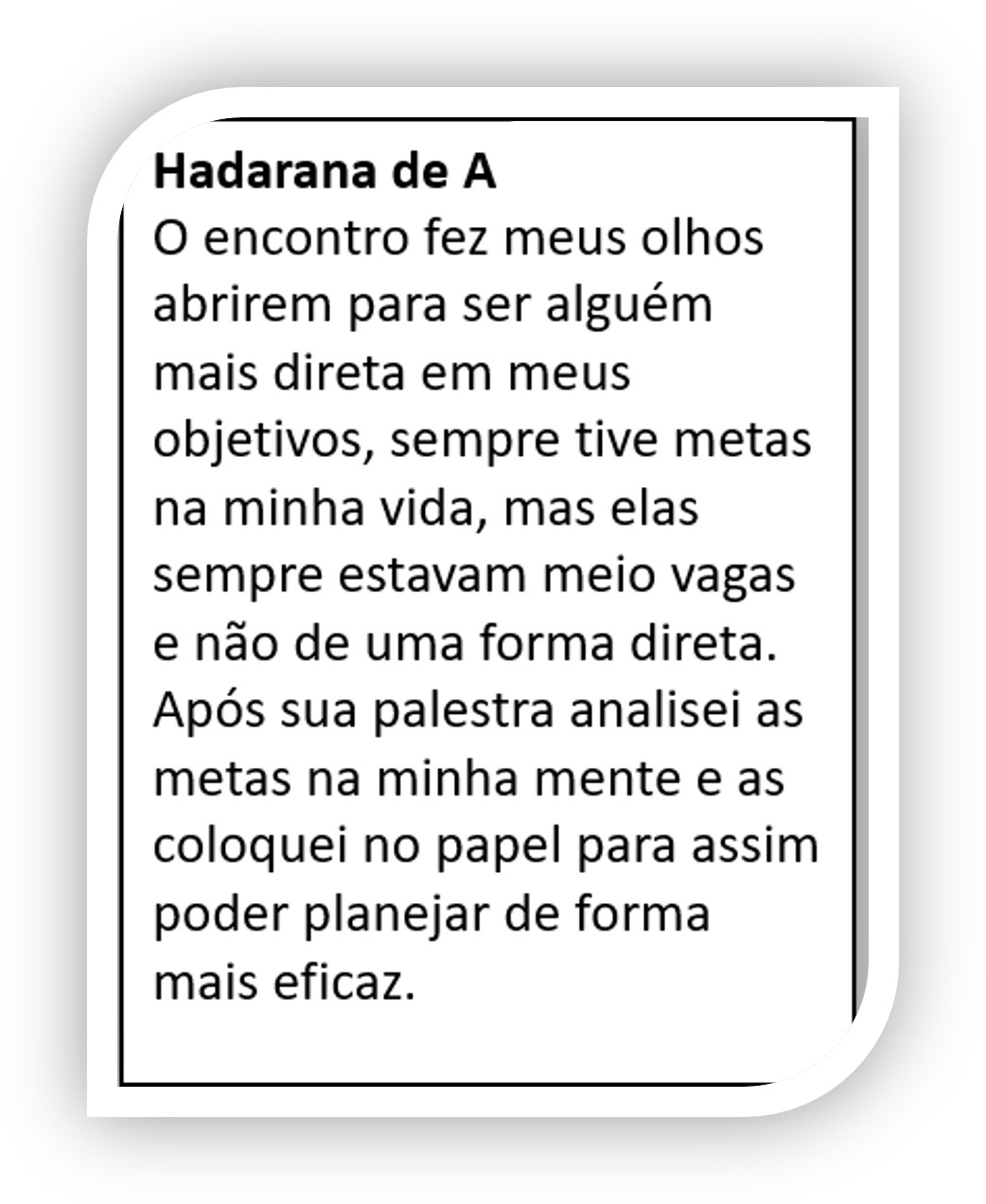 Depoimento via WhatsApp