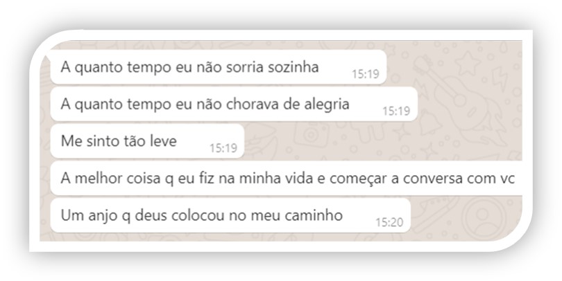 Depoimento via WhatsApp