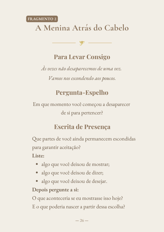 Página Para Levar Consigo do livro Tô Passada a Limpo