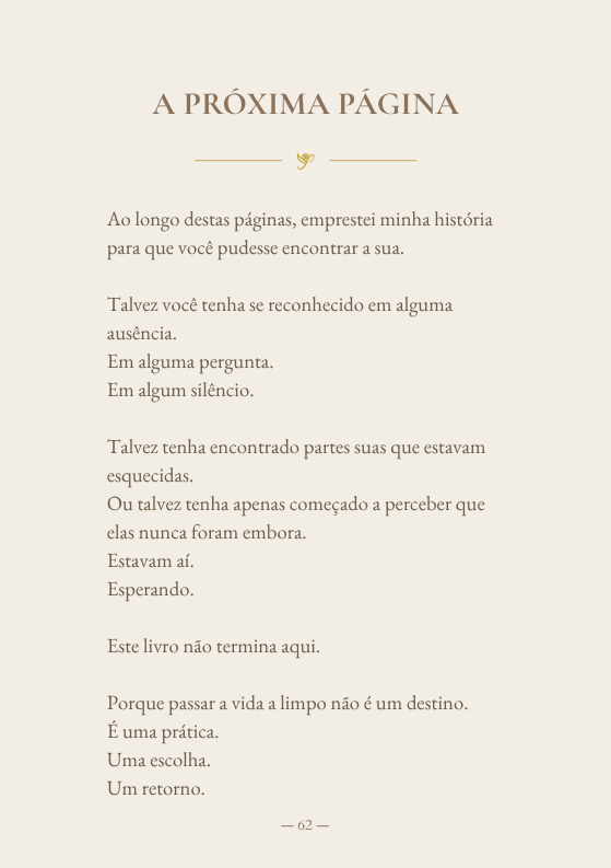 Página Escrita de Presença do livro Tô Passada a Limpo