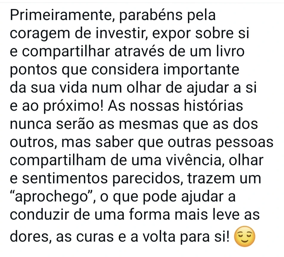 Relato anônimo de leitora — introdução
