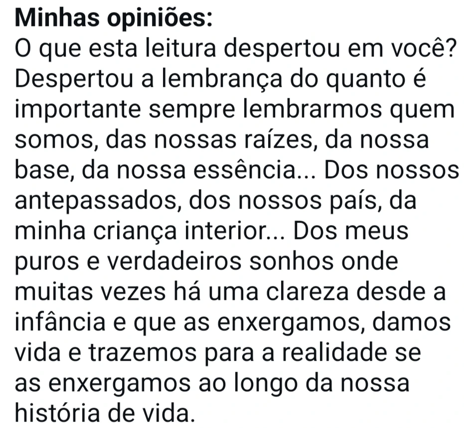 Relato anônimo de leitora — o que a leitura despertou